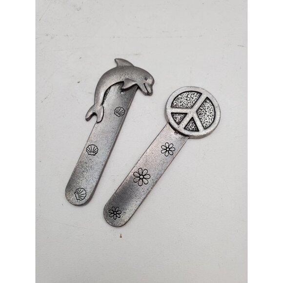 Peace Bookmark - dolphin BookMark - Peace Symbol Bookmark Handmade Metal - Picture 4 of 10